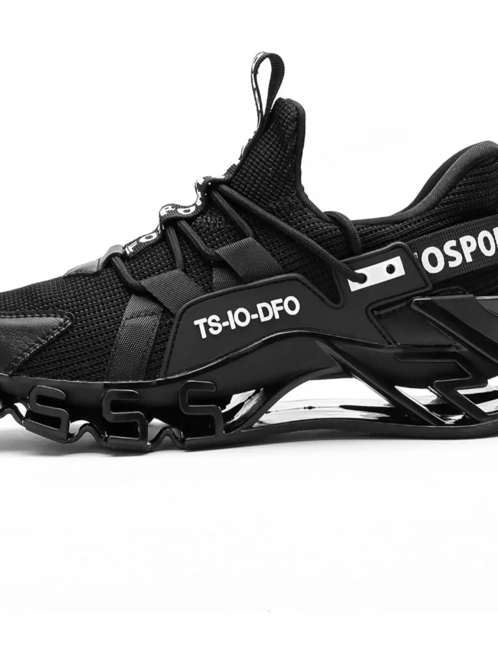 Women's Black Mesh Sneakers Athletic Running Walking Shoes Lace-up